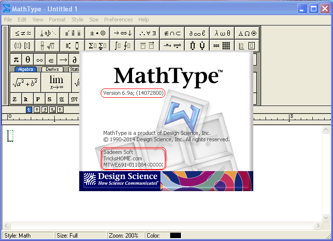 Mathtype 6.9 Serial Key